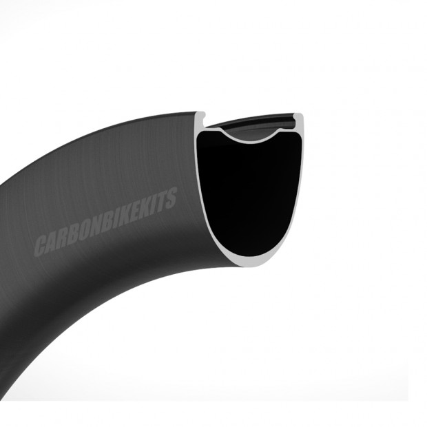 Ultraligero 365g 700C 47x40mm Aro de Carbono Tubeless para Gravel / CX